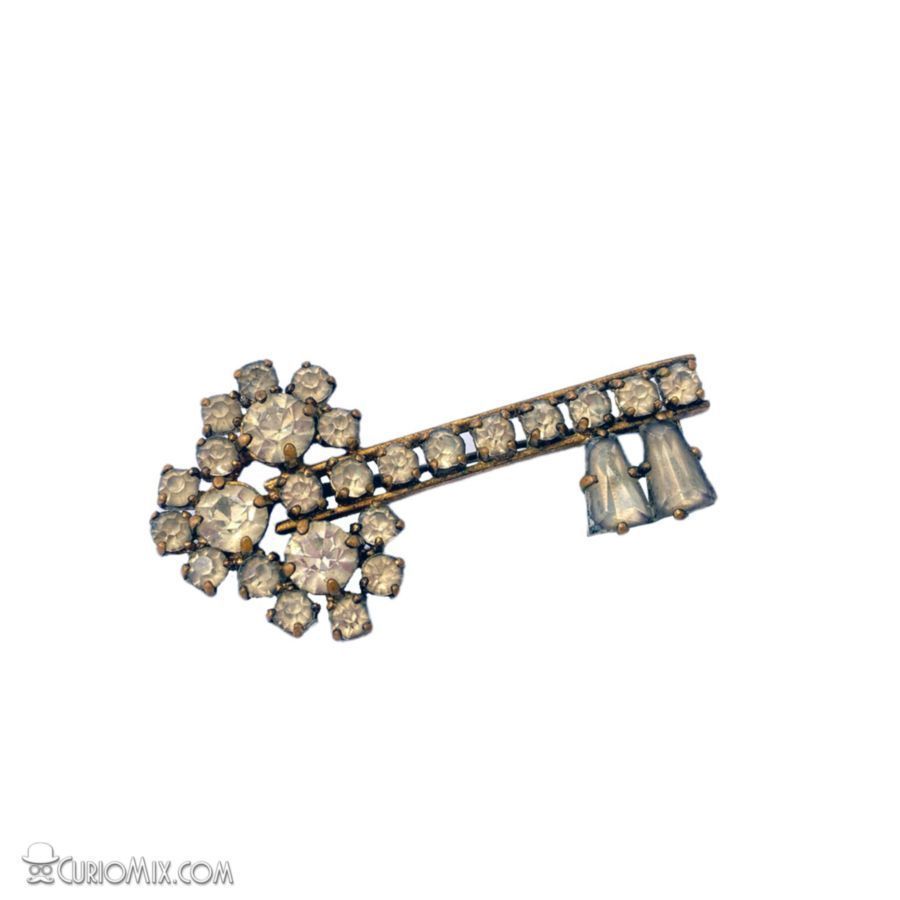 Gem Key Brooch
