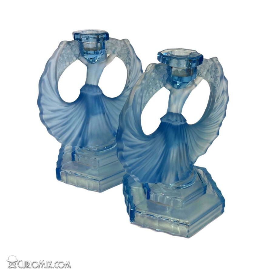 Glass Candlesticks - Image 3