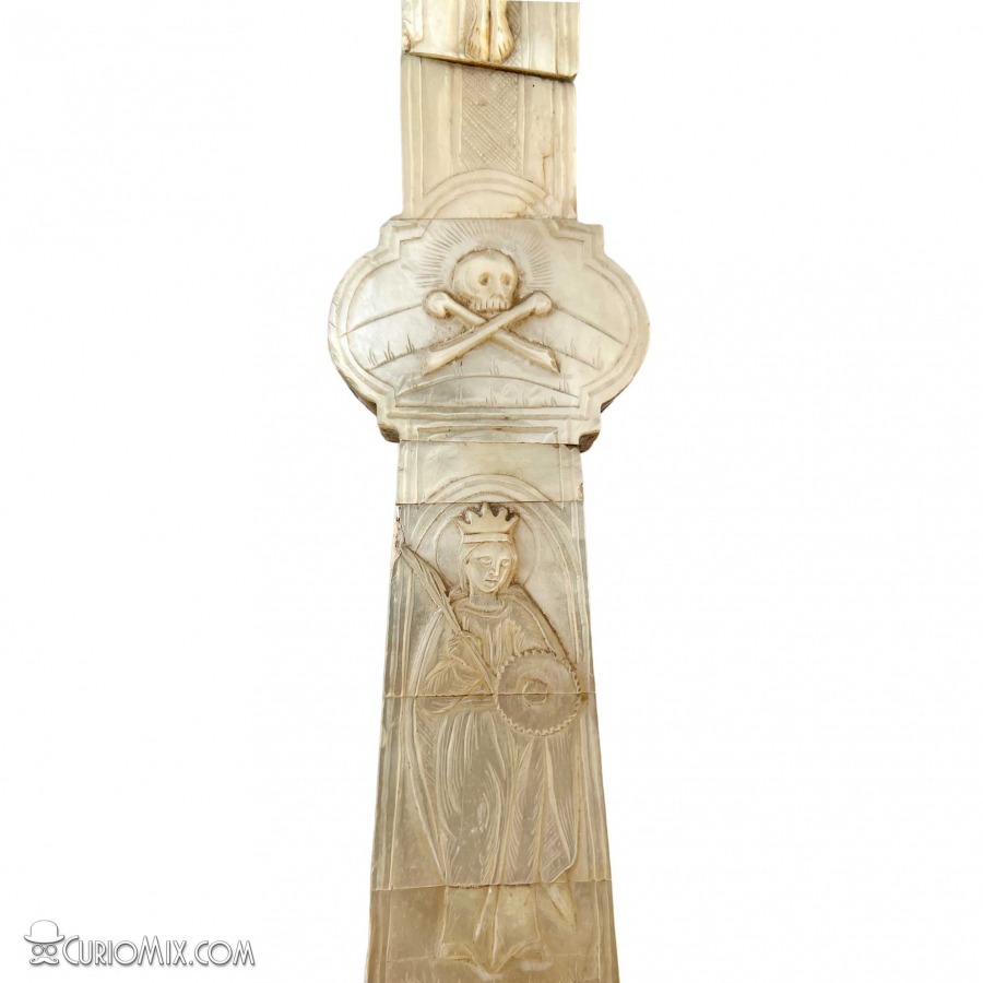 Engraved Mother of Pearl Cross - Image 5
