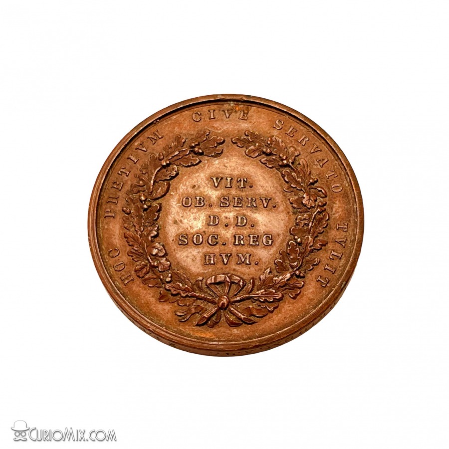 Royal Humane Society Medal 1870 - Image 2