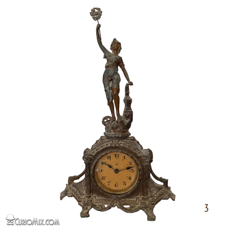 Spelter Mantel Clock
