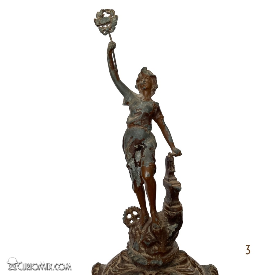 Spelter Mantel Clock - Image 3